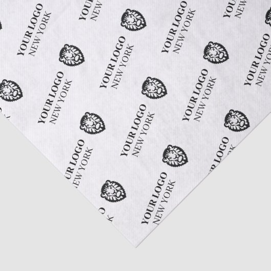 Custom Business Logo Black White Branded Packaging Tissuepapier (Detail)