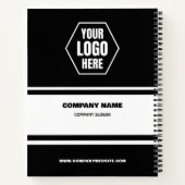 Custom Business Logo Bold Bedrijfsnaam & Slogan Notitieboek (Achterkant)