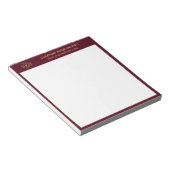 Custom Business Logo Bourgogne Branded Promotionel Notitieblok (Schuin)