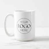 Custom Business Logo Branded Minimalist Koffiemok (Links)