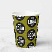 Custom Business Logo Branded Paper Cups – Groen Papieren Bekers (Links)