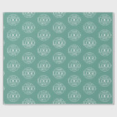 Custom Business Logo Branded Promotional Teal Cadeaupapier (Vlak)