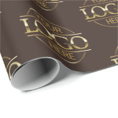 Custom Business Logo Branded Promotionele Bruin Cadeaupapier (Rol Hoek)