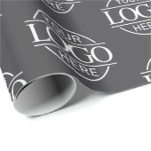 Custom Business Logo Branded Promotionele Grijs Cadeaupapier (Rol Hoek)