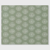 Custom Business Logo Branded Promotionele Groen Cadeaupapier (Vlak)