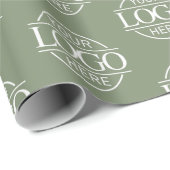 Custom Business Logo Branded Promotionele Groen Cadeaupapier (Rol Hoek)