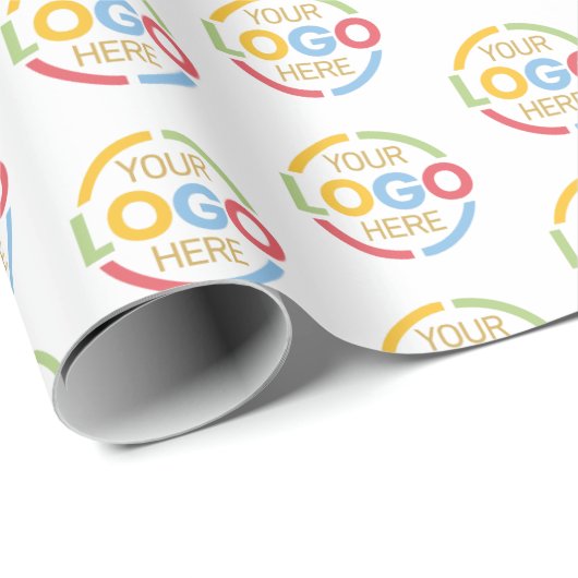 Custom Business Logo Branded Promotionele Wit Cadeaupapier (Rol Hoek)