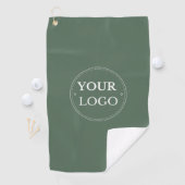 Custom Business Logo Branded Sage Green Golfhanddoek (Insitu)