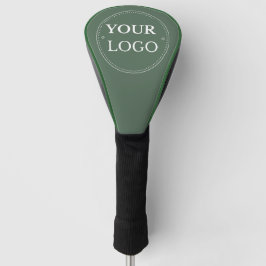 Custom Business Logo Branded Sage Green Golfheadcover