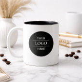 Custom Business Logo Branded Tweekleurige Koffiemok