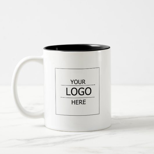 Custom Business Logo Branded Two-Tone Tweekleurige Koffiemok (Links)