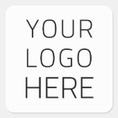 Custom Business Logo Branded  Vierkante Sticker (Voorkant)