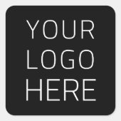 Custom Business Logo Branded Vierkante Sticker (Voorkant)