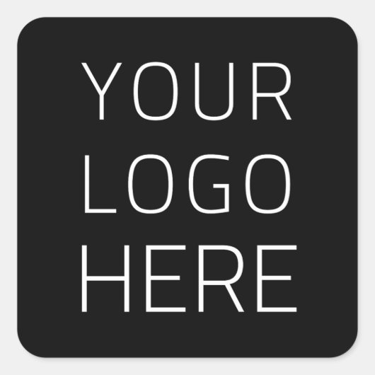 Custom Business Logo Branded  Vierkante Sticker (Voorkant)