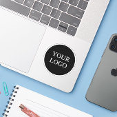 Custom Business Logo Branded Water Bottle Sticker (Laptop met iPhone)
