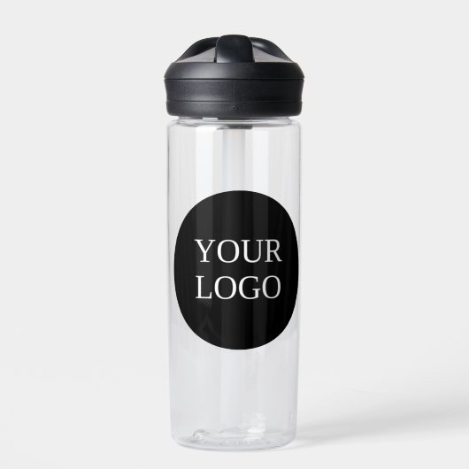 Custom Business Logo Branded Water Bottle Sticker Waterfles (Voorkant)