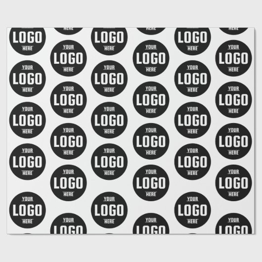 Custom Business Logo Branded – Wit Cadeaupapier (Vlak)