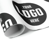 Custom Business Logo Branded – Wit Cadeaupapier (Rol Hoek)