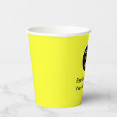 Custom Business Logo Branded Yellow Papieren Bekers (Rechts)