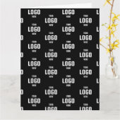 Custom Business Logo Branded – zwart gevouwen Gree Kaart (Gele Bloem)