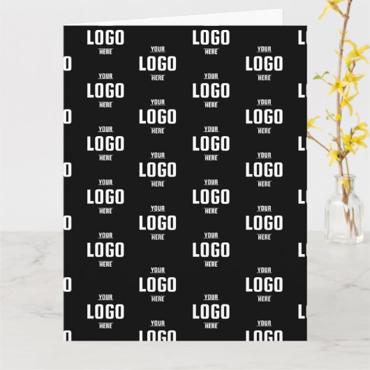 Custom Business Logo Branded – zwart gevouwen Gree Kaart (Gele Bloem)