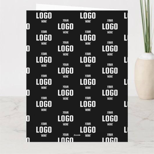 Custom Business Logo Branded – zwart gevouwen Gree Kaart (Achterkant)