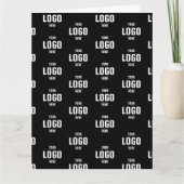 Custom Business Logo Branded – zwart gevouwen Gree Kaart (Voorkant)