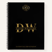 Custom Business Logo & Branding Monogram Initialen Notitieboek (Voorkant)