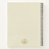 Custom Business Logo & Branding Monogram Initials Notitieboek (Achterkant)