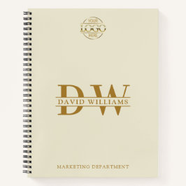 Custom Business Logo & Branding Monogram Initials Notitieboek