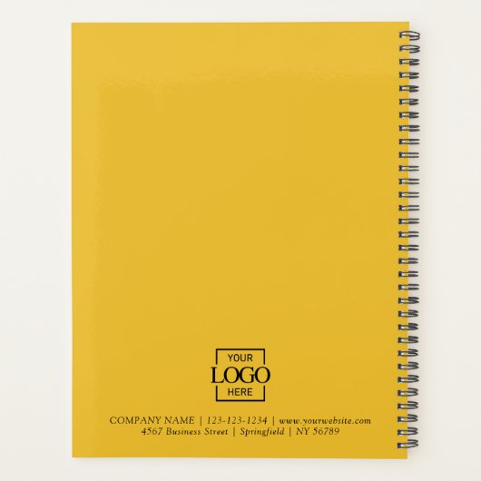 Custom Business Logo & Branding Monogram Initials Planner (Achterkant)