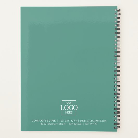 Custom Business Logo & Branding Monogram Initials Planner (Achterkant)