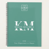Custom Business Logo & Branding Monogram Initials Planner (Voorkant)