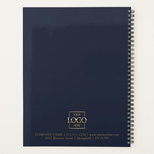 Custom Business Logo & Branding Monogram Initials Planner (Achterkant)