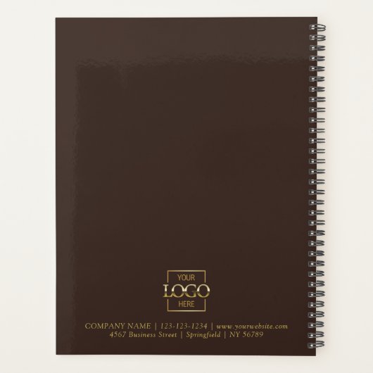 Custom Business Logo & Branding Monogram Initials Planner (Achterkant)