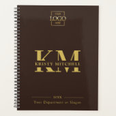 Custom Business Logo & Branding Monogram Initials Planner (Voorkant)