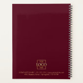 Custom Business Logo & Branding Monogram Initials Planner (Achterkant)