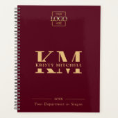 Custom Business Logo & Branding Monogram Initials Planner (Voorkant)