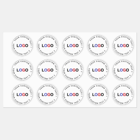 Custom Business Logo Bulk (30) Waterproof Stickers (Vel)