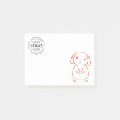 Custom Business Logo Bunny Post-it® Notes (Voorkant)