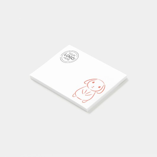 Custom Business Logo Bunny Post-it® Notes (Schuin)