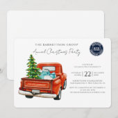 Custom Business Logo Christmas Holiday Party Kaart (Voorkant / Achterkant)