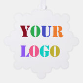 Custom Business Logo Christmas Ornament Kaart (Voorkant)