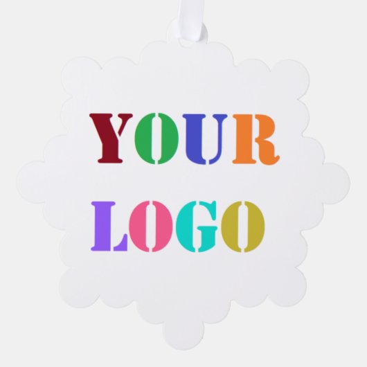 Custom Business Logo Christmas Ornament Kaart (Voorkant)