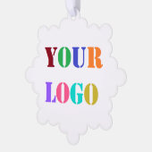 Custom Business Logo Christmas Ornament Kaart (Links)