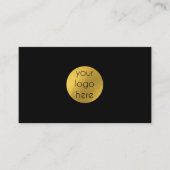 Custom Business Logo Circle Zwart Goud Modern Visitekaartje (Voorkant)