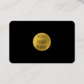 Custom Business Logo Circle Zwart Goud Visitekaartje (Voorkant)