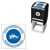 Custom Business Logo City Blauw Zelfinktende Stempel (In situ)