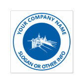 Custom Business Logo City Blauw Zelfinktende Stempel (Design)