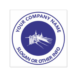 Custom Business Logo City Violet Zelfinktende Stempel